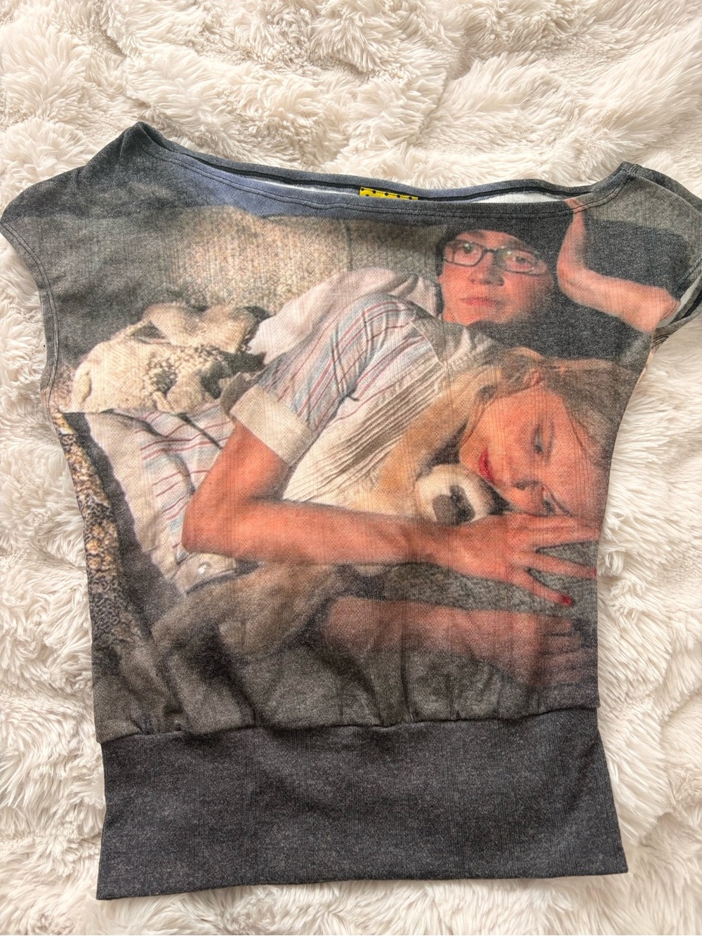 omighty skins sid and Cassie off the shoulder top
